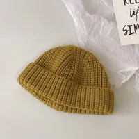 Children Unisex Basic Solid Color Jacquard Wool Cap sku image 4