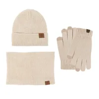 Women's Simple Style Solid Color Polyester Acrylic 3 Pieces Set sku image 4