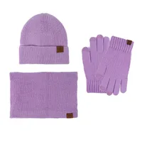 Women's Simple Style Solid Color Polyester Acrylic 3 Pieces Set sku image 7