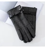 Men's Business Retro Plaid Gloves 1 Set sku image 2