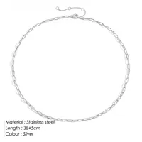 Fashion Short Women's Chain 316l Titanium Steel 14k Gold Plated Necklace Clavicle Chain Nihaowholesale sku image 2
