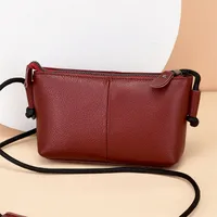 Women's Leather Solid Color Streetwear Square Zipper Square Bag main image 1