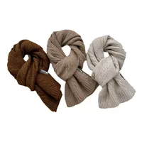 Unisex Classic Style Stripe Knit Scarf Hat 2 Pieces main image 3