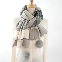 Women's Lady Streetwear Plaid Imitation Cashmere Scarf main image 2