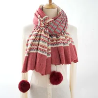 Women's Lady Streetwear Plaid Imitation Cashmere Scarf main image 1