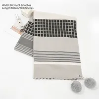 Women's Lady Streetwear Plaid Imitation Cashmere Scarf main image 5