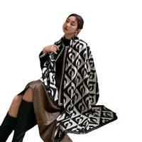 Women's Streetwear Geometric Imitation Cashmere Tassel Scarf main image 5