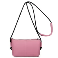 Women's Leather Solid Color Streetwear Square Zipper Square Bag sku image 5