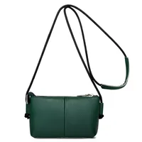 Women's Leather Solid Color Streetwear Square Zipper Square Bag sku image 6
