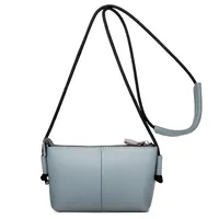 Women's Leather Solid Color Streetwear Square Zipper Square Bag sku image 2
