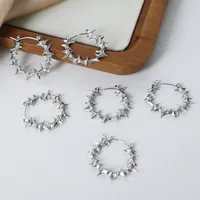 1 Pair Hip-Hop Cool Style Solid Color Titanium Steel 18K Gold Plated Earrings main image 5