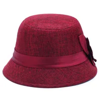 Women's Casual Elegant Retro Flower Wide Eaves Fedora Hat main image 4