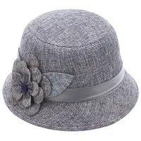 Women's Casual Elegant Retro Flower Wide Eaves Fedora Hat sku image 5