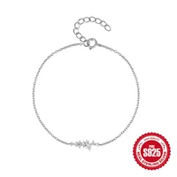 Simple Style Square Solid Color Sterling Silver Plating Inlay Zircon Bracelets sku image 1