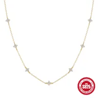 Elegant Butterfly Sterling Silver Plating Inlay Zircon Pendant Necklace sku image 1