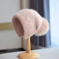 Women's Basic Solid Color Eaveless Wool Cap main image 1