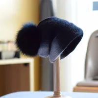 Women's Basic Retro Tie Dye Eaveless Wool Cap main image 2