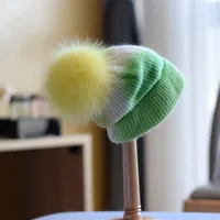 Women's Basic Retro Tie Dye Eaveless Wool Cap sku image 4