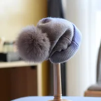 Women's Basic Retro Tie Dye Eaveless Wool Cap main image 4