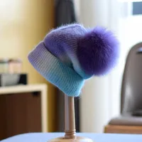 Women's Basic Retro Tie Dye Eaveless Wool Cap sku image 5