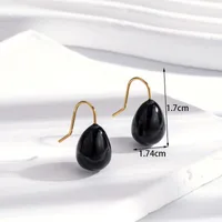 1 Pair Simple Style Round Water Droplets Strawberry Plating 304 Stainless Steel Drop Earrings main image 3