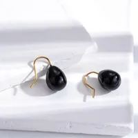 1 Pair Simple Style Round Water Droplets Strawberry Plating 304 Stainless Steel Drop Earrings main image 5