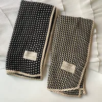 Women's Vintage Style Plaid Cotton And Linen Scarf main image 3