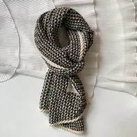 Women's Vintage Style Plaid Cotton And Linen Scarf sku image 2
