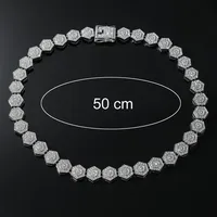 Hip-hop Geometric Alloy Inlay Zircon Men's Bracelets Necklace main image 4