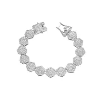 Hip-hop Geometric Alloy Inlay Zircon Men's Bracelets Necklace main image 2