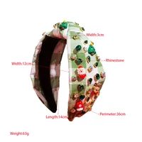 Christmas Streetwear Christmas Tree Santa Claus Elk Cloth Inlay Rhinestones Hair Band main image 2