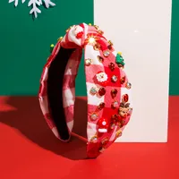 Christmas Streetwear Christmas Tree Santa Claus Elk Cloth Inlay Rhinestones Hair Band main image 3