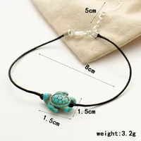 Retro Tortoise Turquoise Women's Anklet main image 1