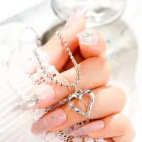 Simple Style Heart Shape Alloy Plating Women's Pendant Necklace main image 2