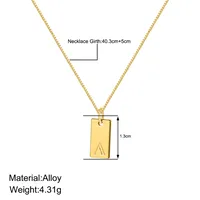 Ig Style Simple Style Letter Alloy Plating Women's Pendant Necklace main image 5