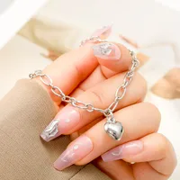 Simple Style Heart Shape Alloy Plating Women's Bracelets main image 1