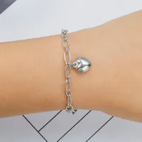 Simple Style Heart Shape Alloy Plating Women's Bracelets main image 3