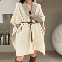 Women's Elegant Retro Solid Color Imitation Cashmere Shawl sku image 1