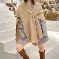 Women's Elegant Retro Solid Color Imitation Cashmere Shawl sku image 5