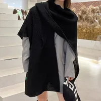 Women's Elegant Retro Solid Color Imitation Cashmere Shawl sku image 2