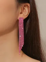 Fashion Flash Tassel Diamond Earrings Wholesale Nihaowholesale sku image 6