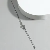 Simple Style Triangle Solid Color Titanium Steel Plating Men's Bracelets main image 4