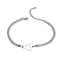 Simple Style Triangle Solid Color Titanium Steel Plating Men's Bracelets main image 5