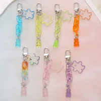 Simple Style Bear Arylic Plating Chain Bag Pendant main image 1