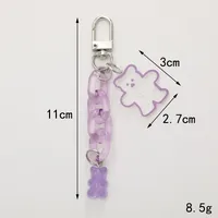 Simple Style Bear Arylic Plating Chain Bag Pendant main image 5