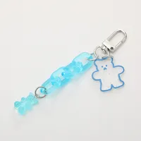 Simple Style Bear Arylic Plating Chain Bag Pendant main image 4