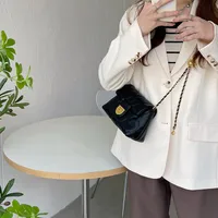 Women's Medium All Seasons Pu Leather Solid Color Elegant Square Flip Cover Underarm Bag main image 6