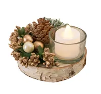Christmas Pastoral Classic Style Geometric Wood Daily Party Ornaments Candlestick main image 2