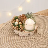 Christmas Pastoral Classic Style Geometric Wood Daily Party Ornaments Candlestick main image 5