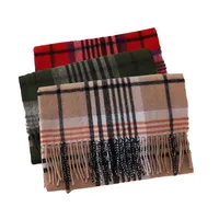 Women's Vintage Style Sweet Simple Style Stripe Plaid Artificial Wool Scarf main image 3